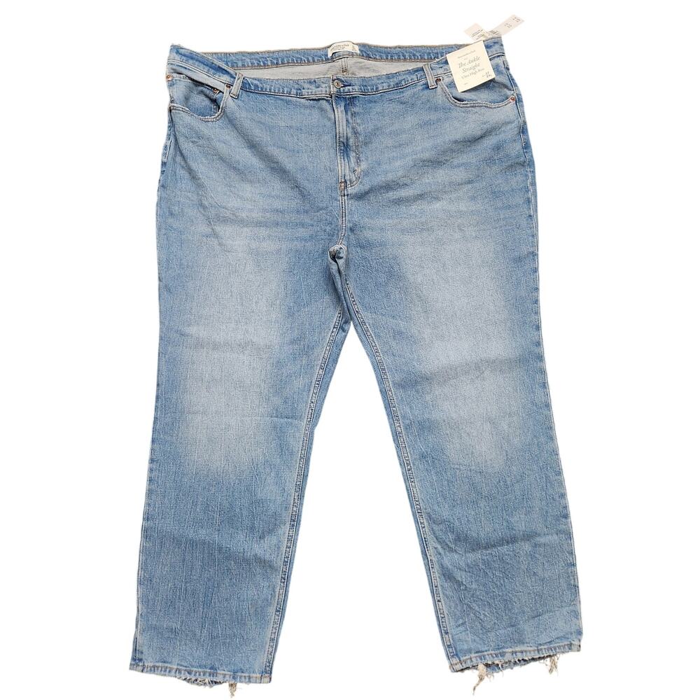 NWT Abercrombie & Fitch The Ankle Straight Ultra High Rise Jeans Size 37/24L